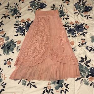 Layered cotton skirt